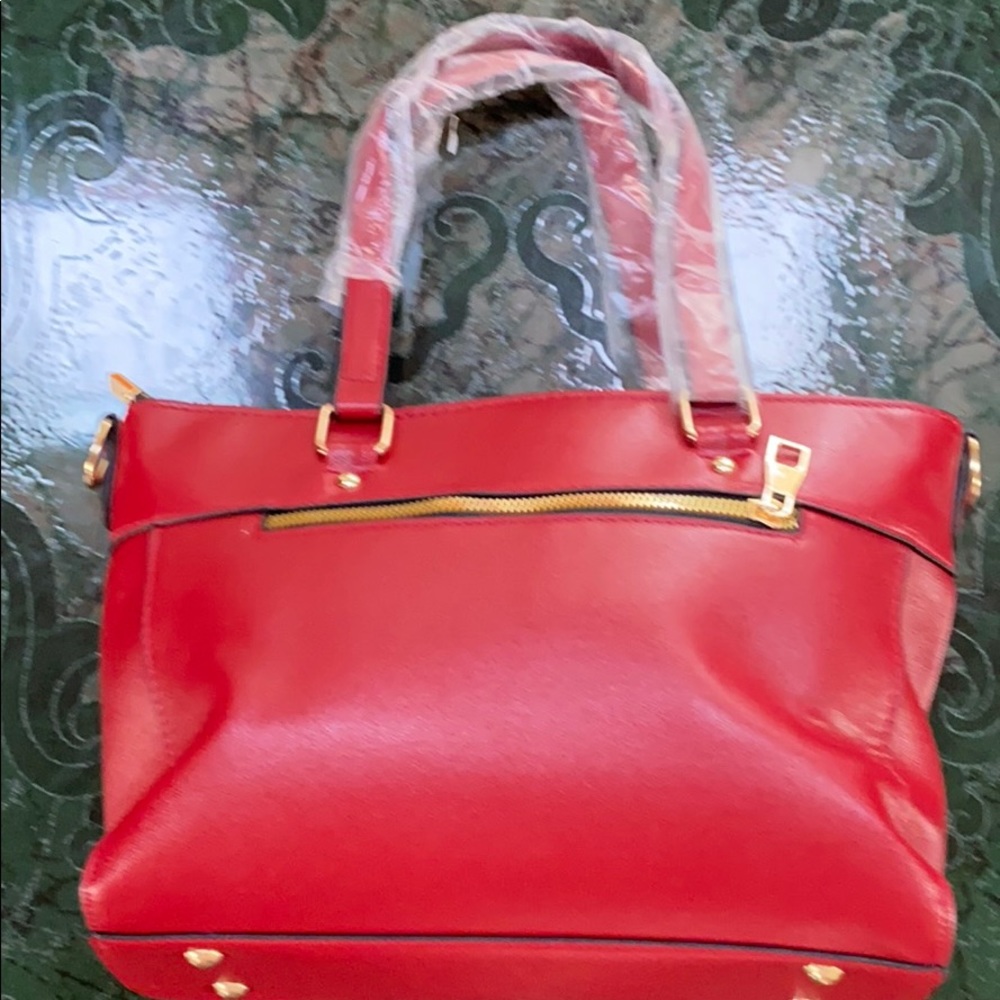 Red Leather Bag - Picture 2 of 4